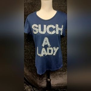 Navy Blue and Sliver Custom TShirt